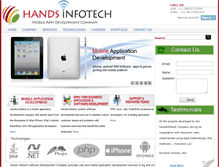 Tablet Screenshot of handsinfotech.com
